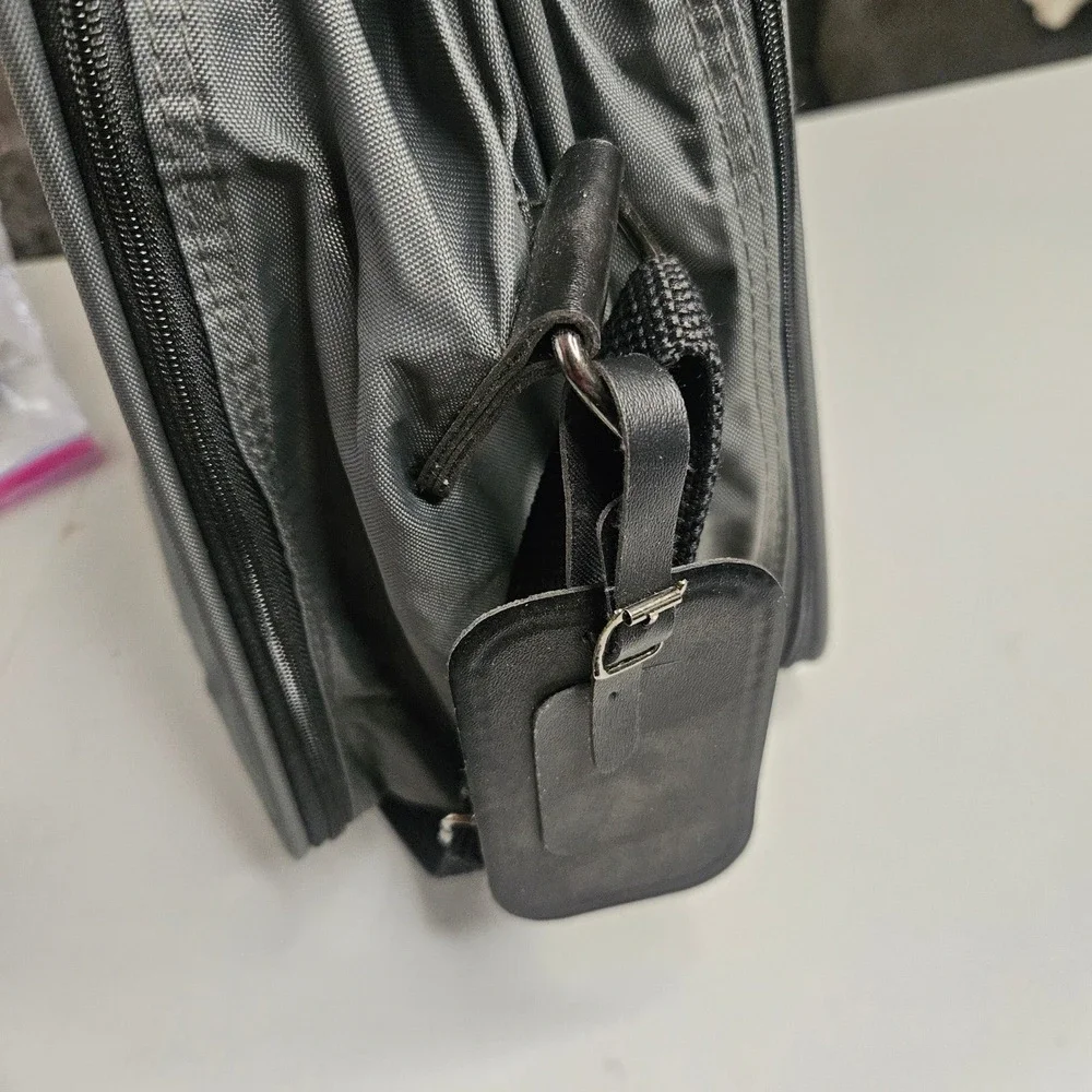 Vintage Samsonite Gray Nylon Travel Briefcase Laptop Bag Wetpak Lockable Gray